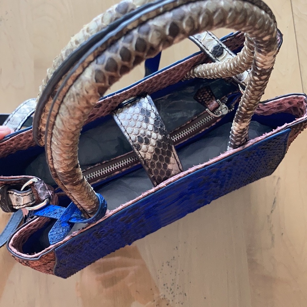 Python Skin Handbag/Shoulder Bag - image 6